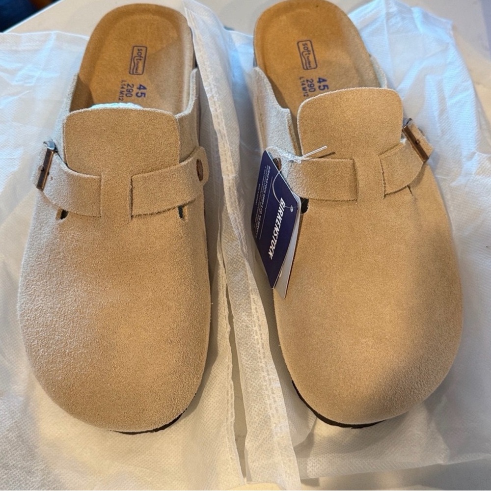 Birkenstock (narrow fit) Boston BS Soft Footbed Oyster Tonal